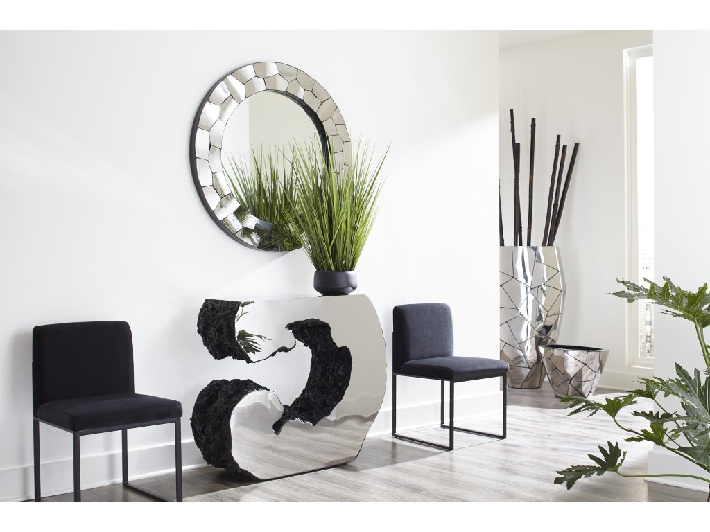 Frozen Dining Chair, Black Velvet Fabric, Matte Black Metal Frame - image 7