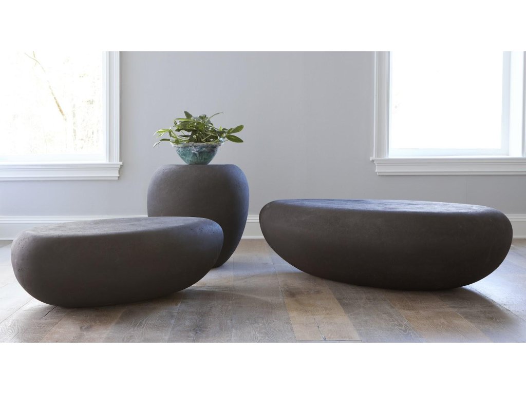 River Stone Side Table, Charcoal Stone - image 3
