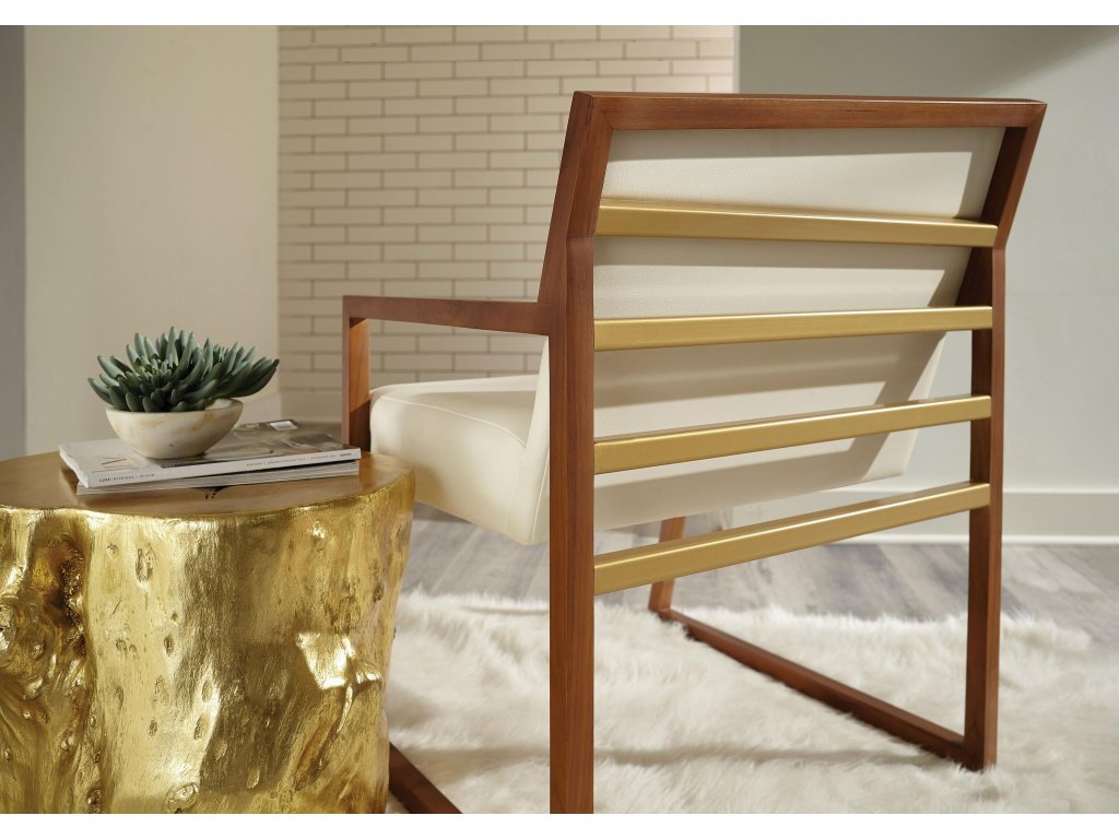 Log Stool, Gold Leaf, LG - image 9