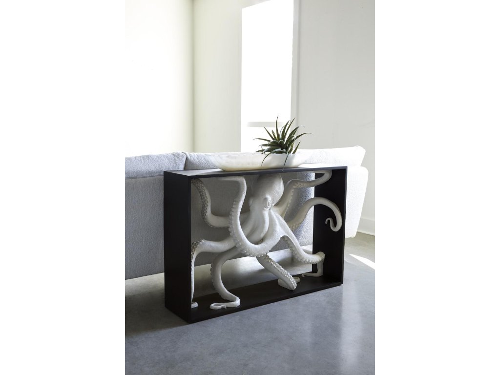 Octo Framed Console Table, Wood Frame, White - image 4