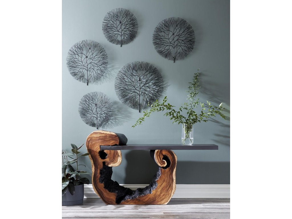 Wire Tree Wall Art, Small, Circle, Metal, Black - image 3