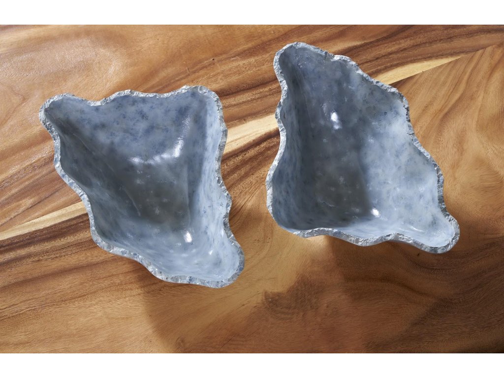 Cast Blue Onyx Bowl, Faux Finish, Narrow - image 4