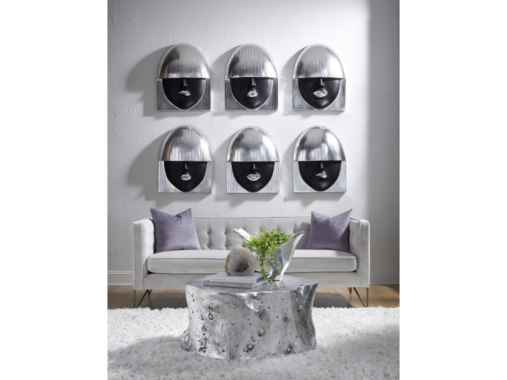 Log Coffee Table, Silver Leaf - image 4