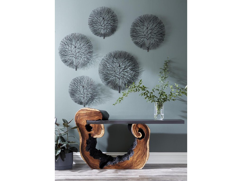 Wire Tree Wall Art, Medium, Circle, Metal, Black - image 4