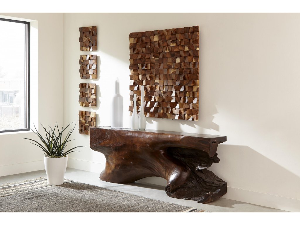 Blocks Wall Art, Chamcha Wood, Natural, LG - image 5