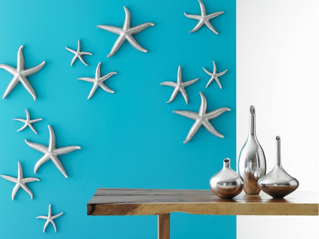 Starfish, Silver Leaf, Set of 4, LG - image 2