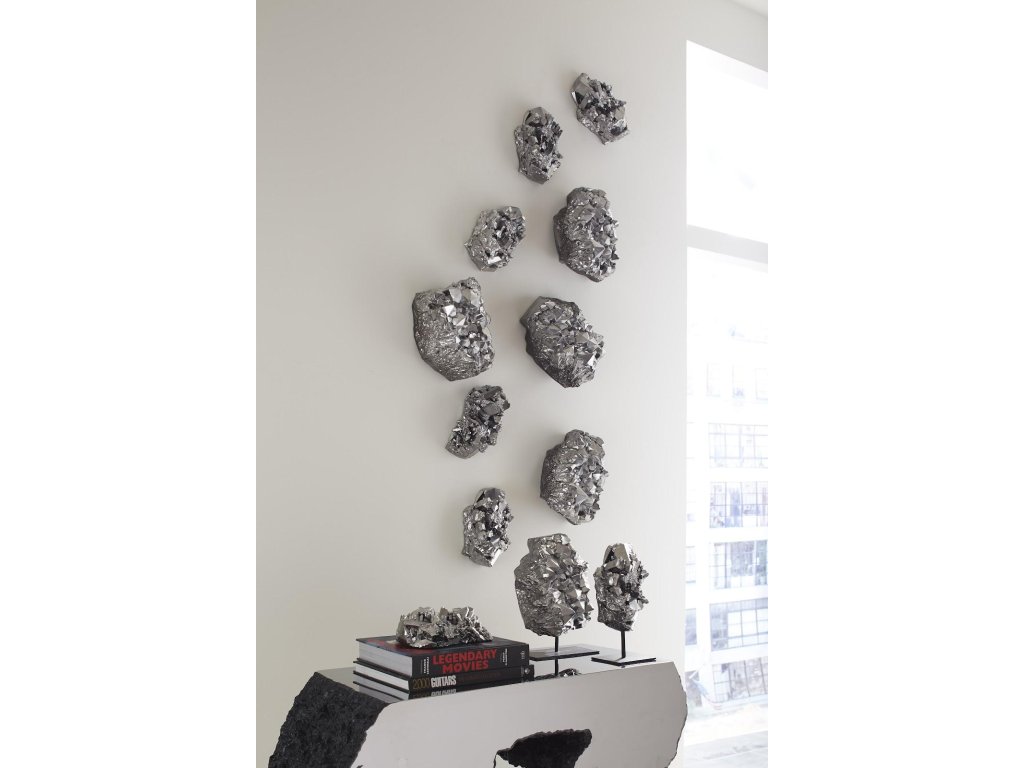 Cast Crystal Wall Art, Liquid Silver, LG - image 3