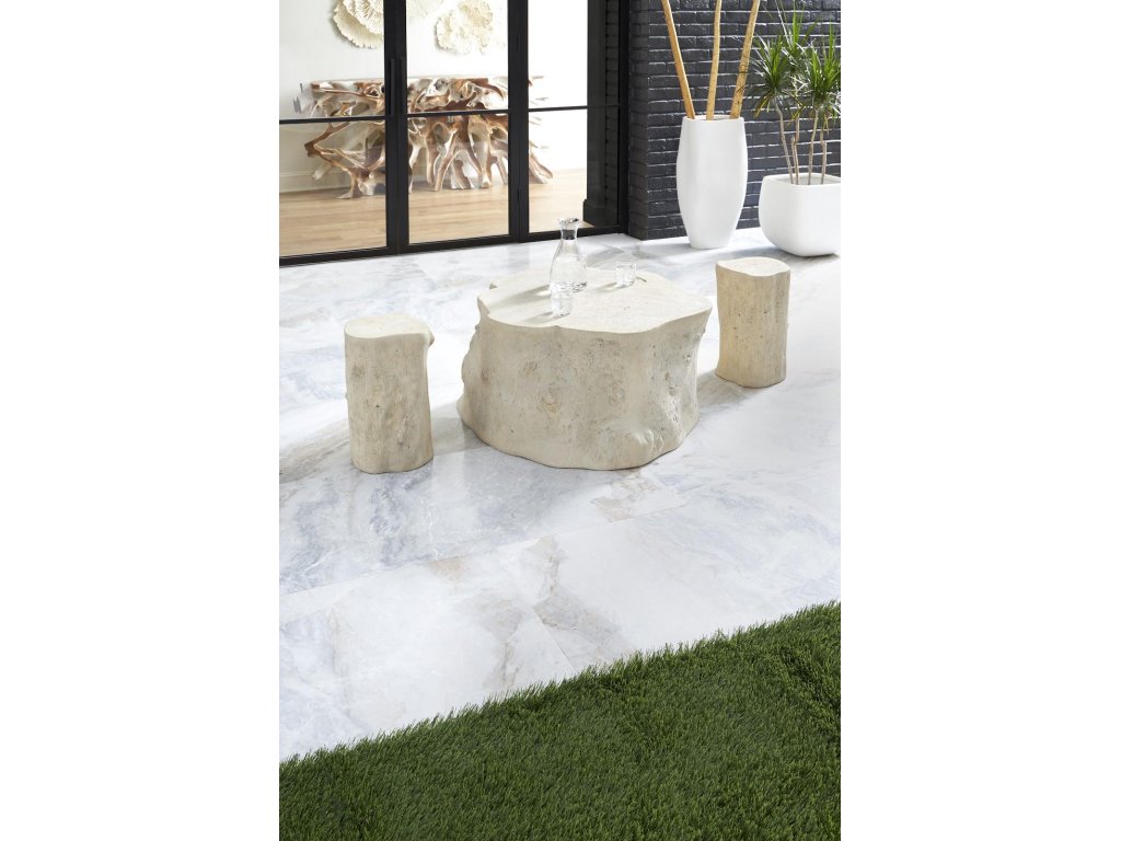 Log Coffee Table, Roman Stone - image 4