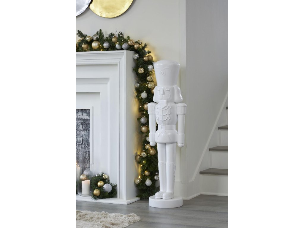 Nutcracker Soldier Sculpture 4ft, White - image 6