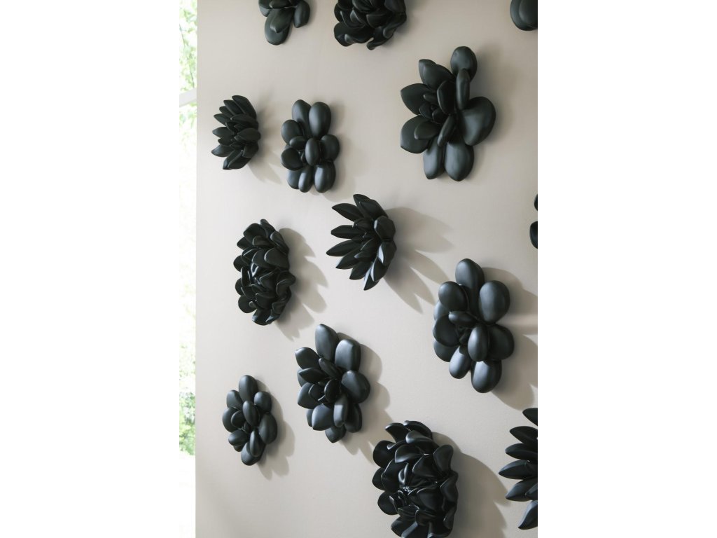 Laui Succulent Wall Art, Smooth Matte Black - image 3
