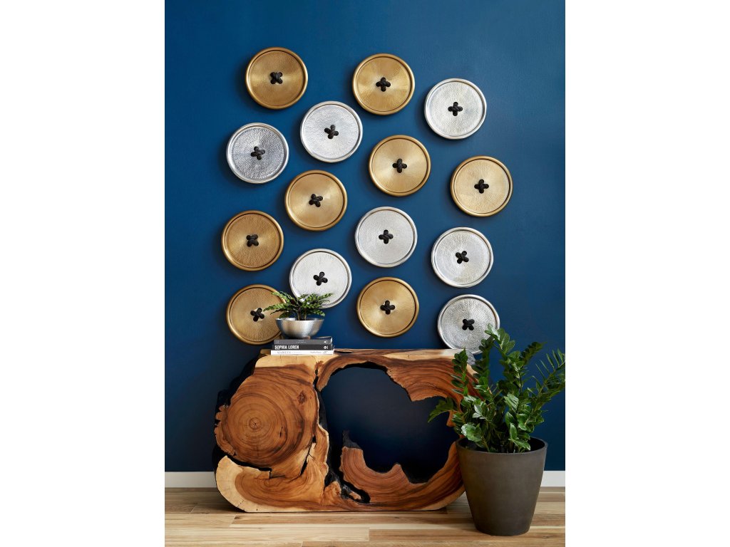 Button Wall Tile, Hammered Metal, Brass Finish - image 7