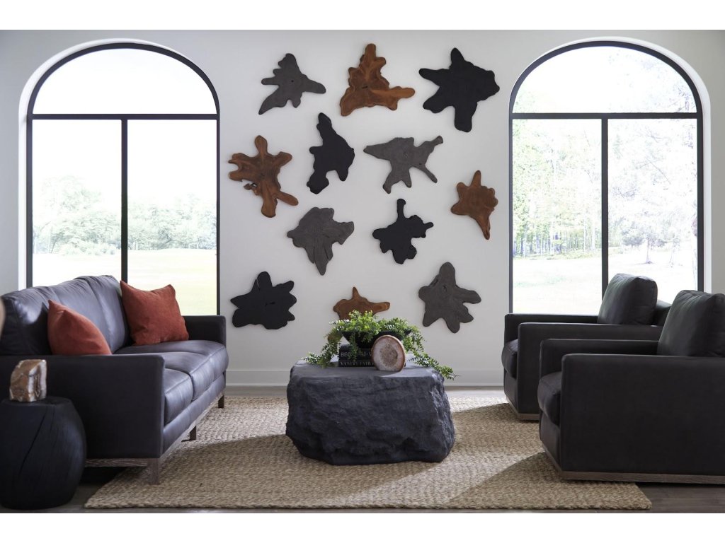 Freeform Teak Wall Slice, MD, Black - image 3