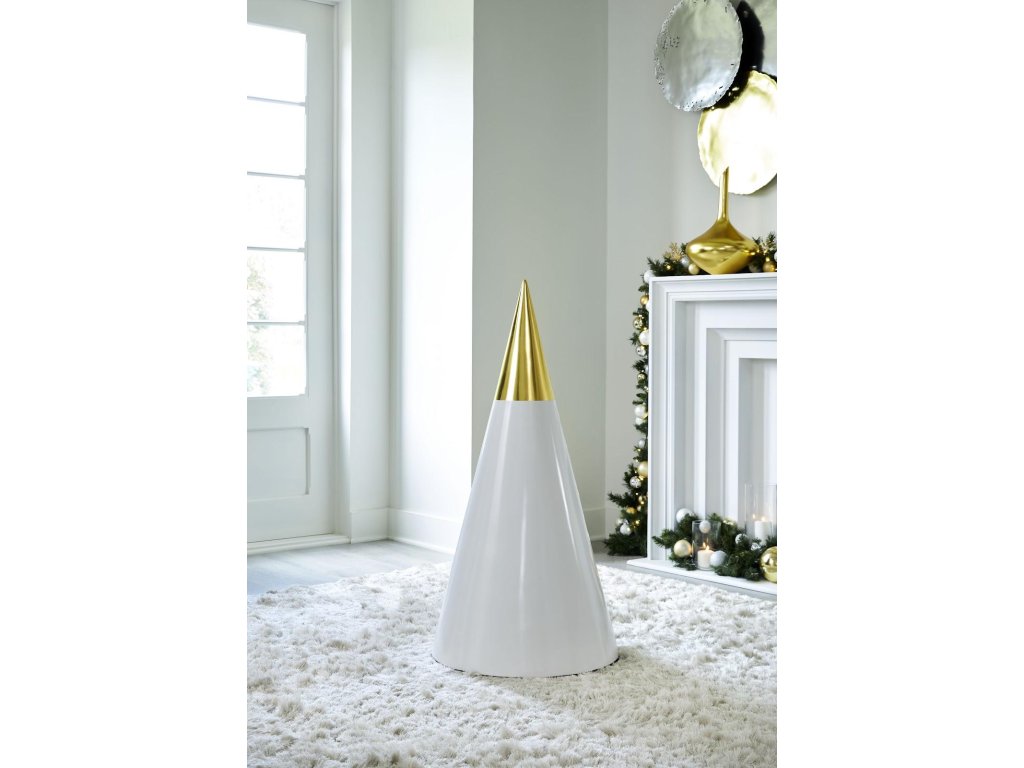 Christmas Tree, Cona, White and Gold Leaf - image 5