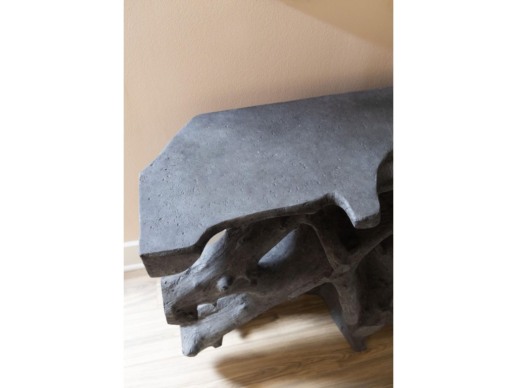 Beau Cast Root Console Table, Charcoal Stone - image 4