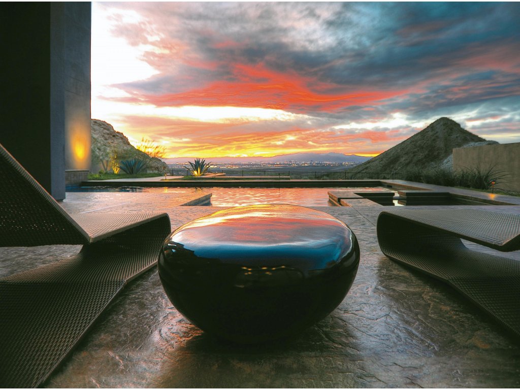 River Stone Coffee Table, Gel Coat Black, Small - image 4