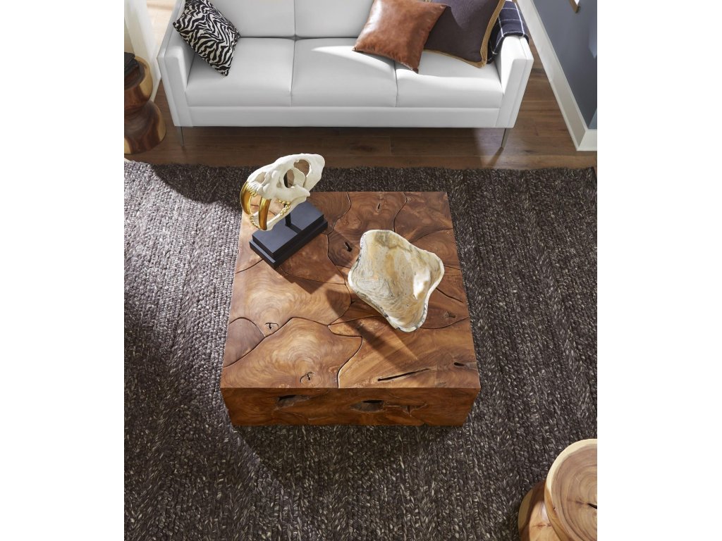 Teak Slice Coffee Table, Square - image 4