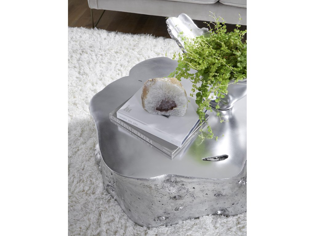 Log Coffee Table, Silver Leaf - image 5