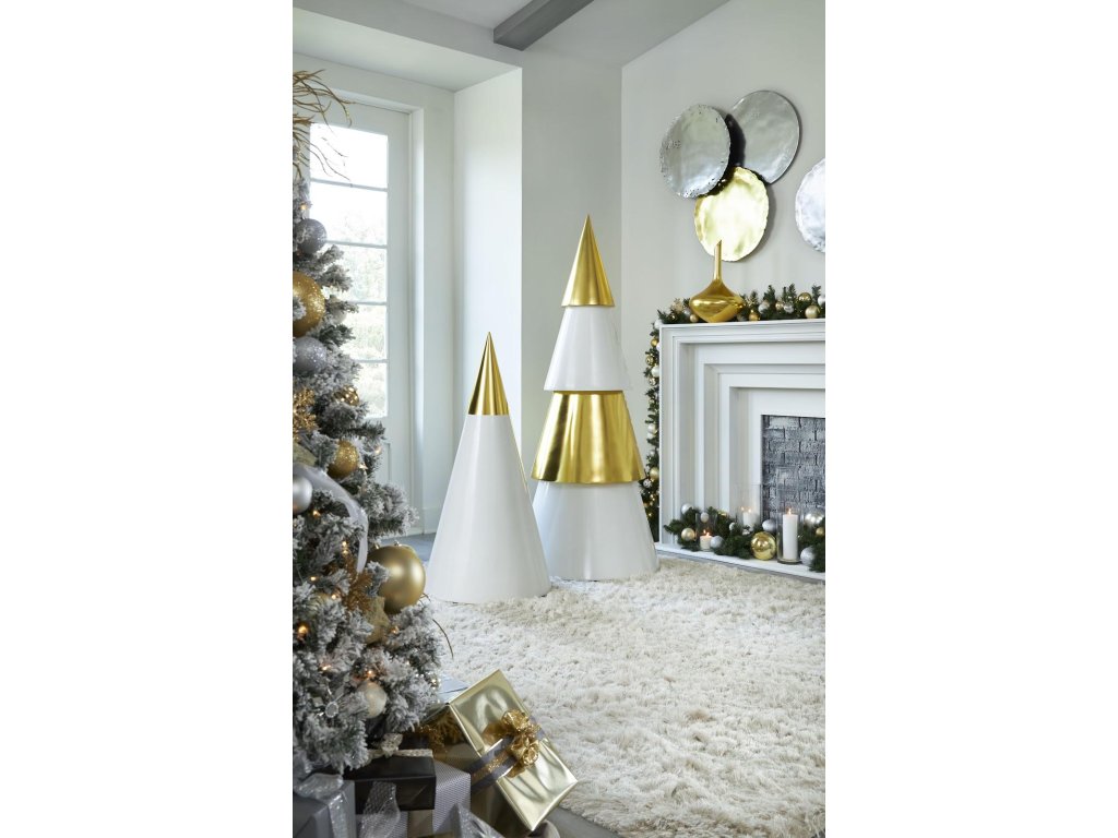 Christmas Tree, Cona, White and Gold Leaf - image 4