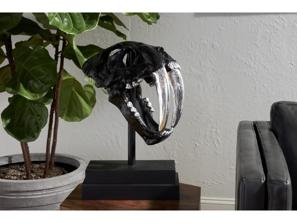 Saber Tooth Tiger Skull, Black - image 4