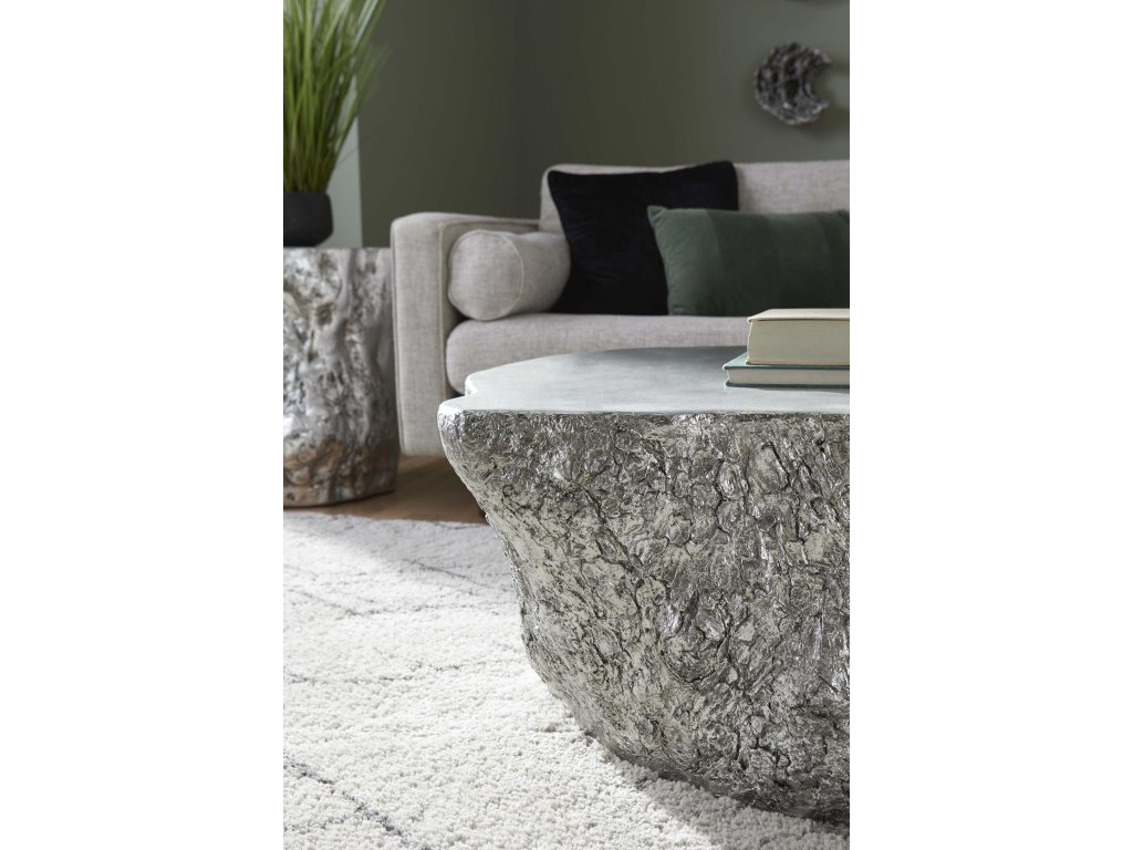 Bark Coffee Table, Silver Leaf - image 4