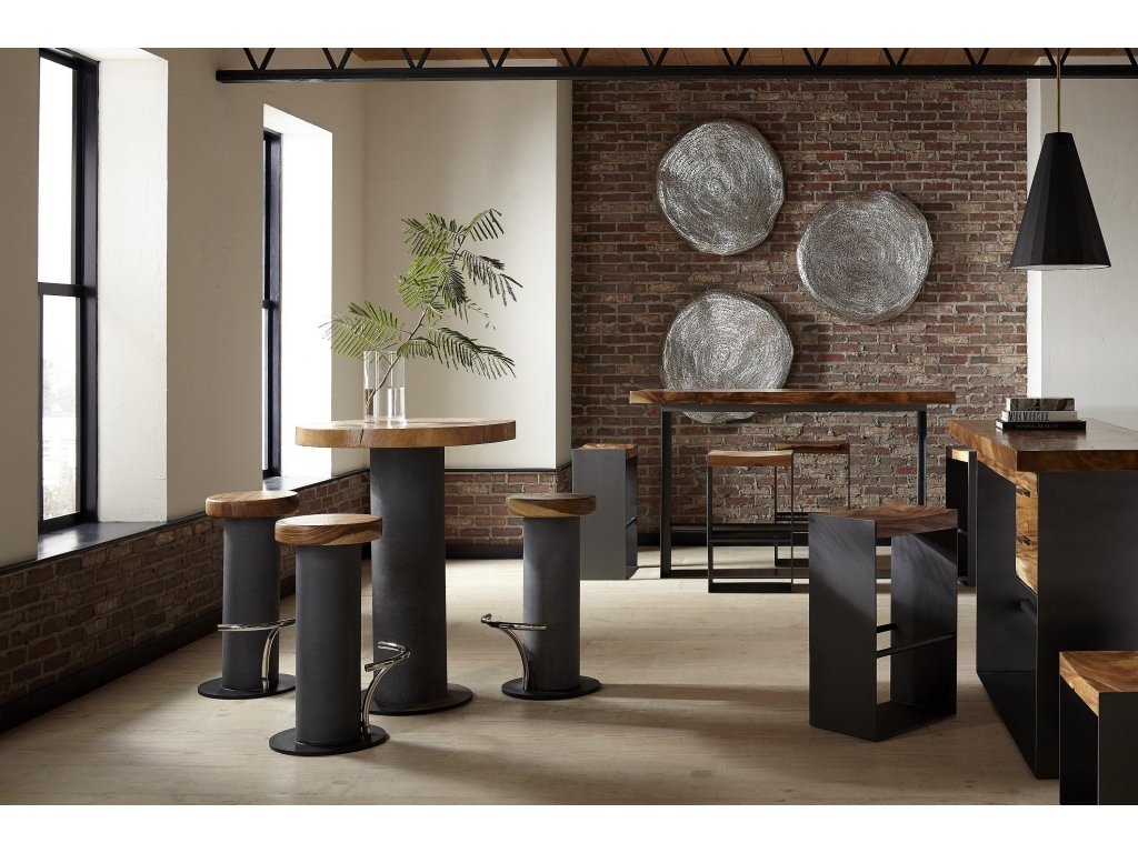 Iron Frame Stool, Natural - image 5