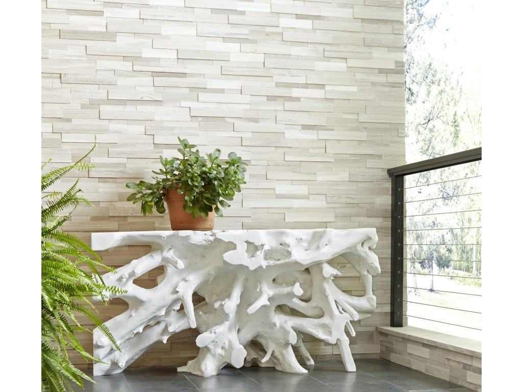 Beau Cast Root Console Table, Gel Coat White - image 5