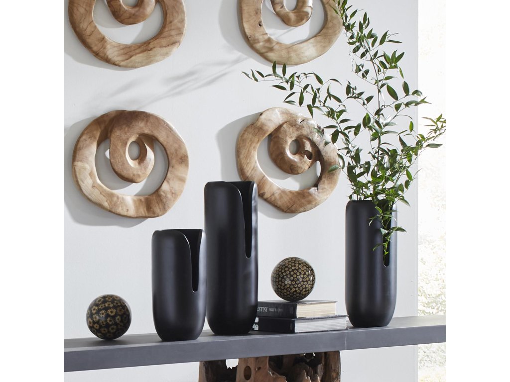 Interval Wood Vase, Black, Large - image 4