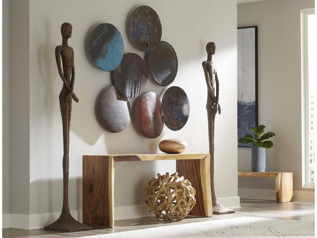 Lightning Vase, Mango Wood, Low 13"-14"Dia - image 6