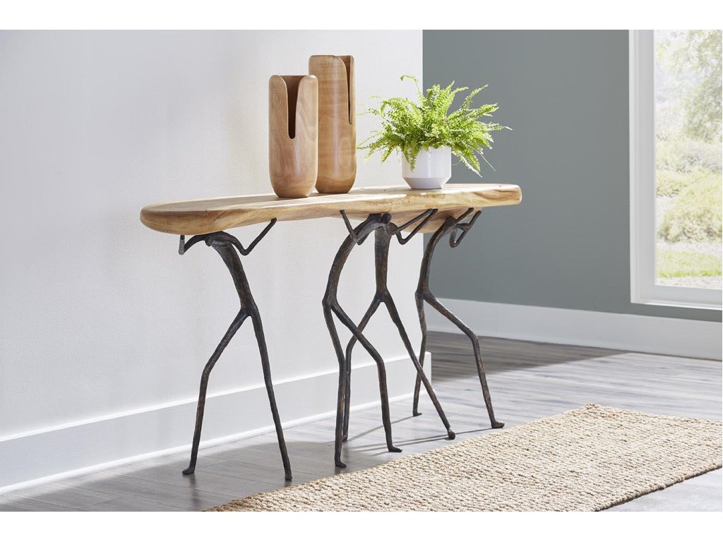 Atlas Console Table, Natural Finish, Metal - image 5
