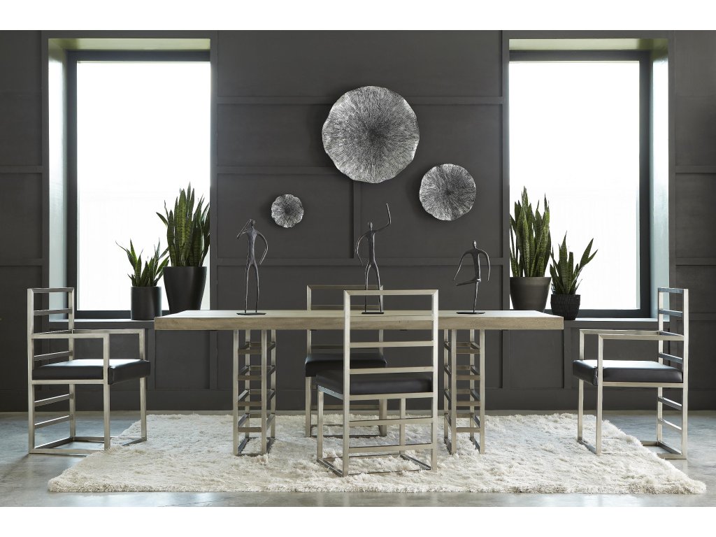 Ladder Dining Chair , Gray/Silver Finish - image 4