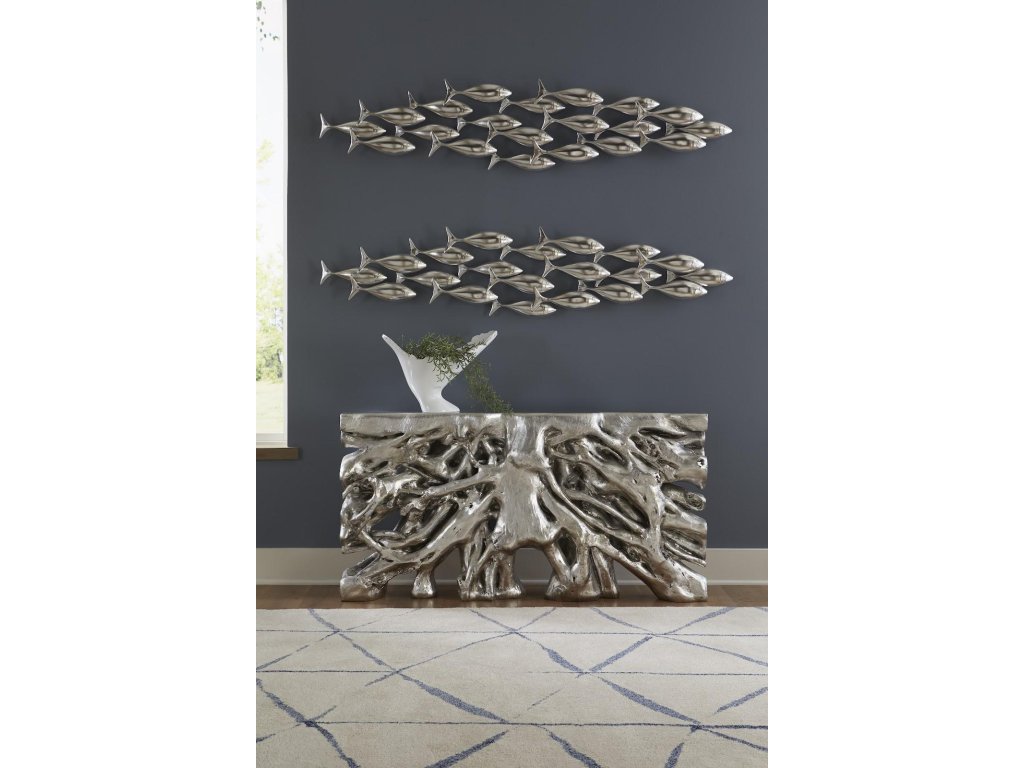 School of Fish Wall Art, Silver Leaf - image 5