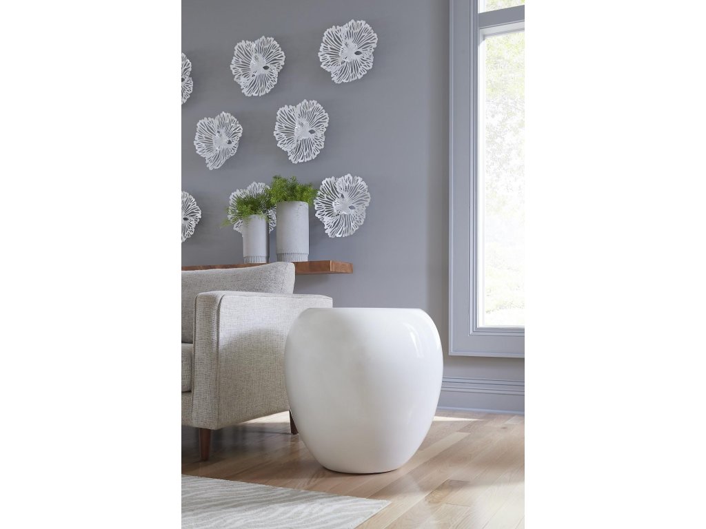 River Stone Side Table, Gel Coat White - image 2