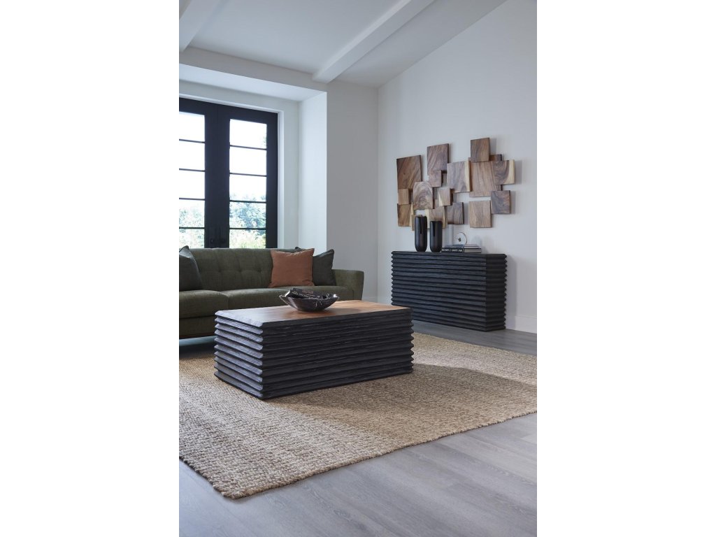 Layered Coffee Table, Burnt, Natural - image 4