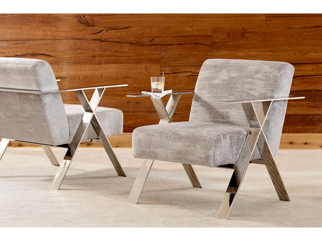 Allure Club Chair, Diva Gray , Stainless Steel Frame - image 6