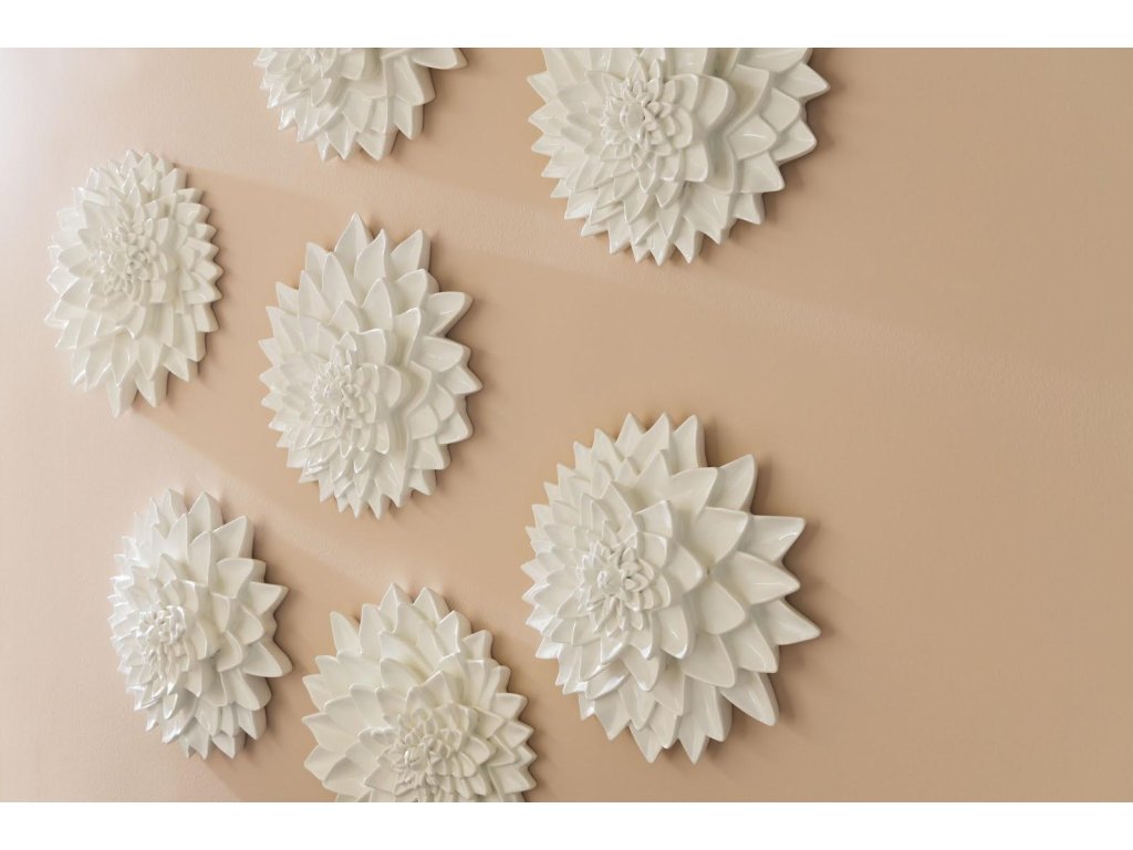 Dahlia Flower Wall Art, Gel Coat White - image 4