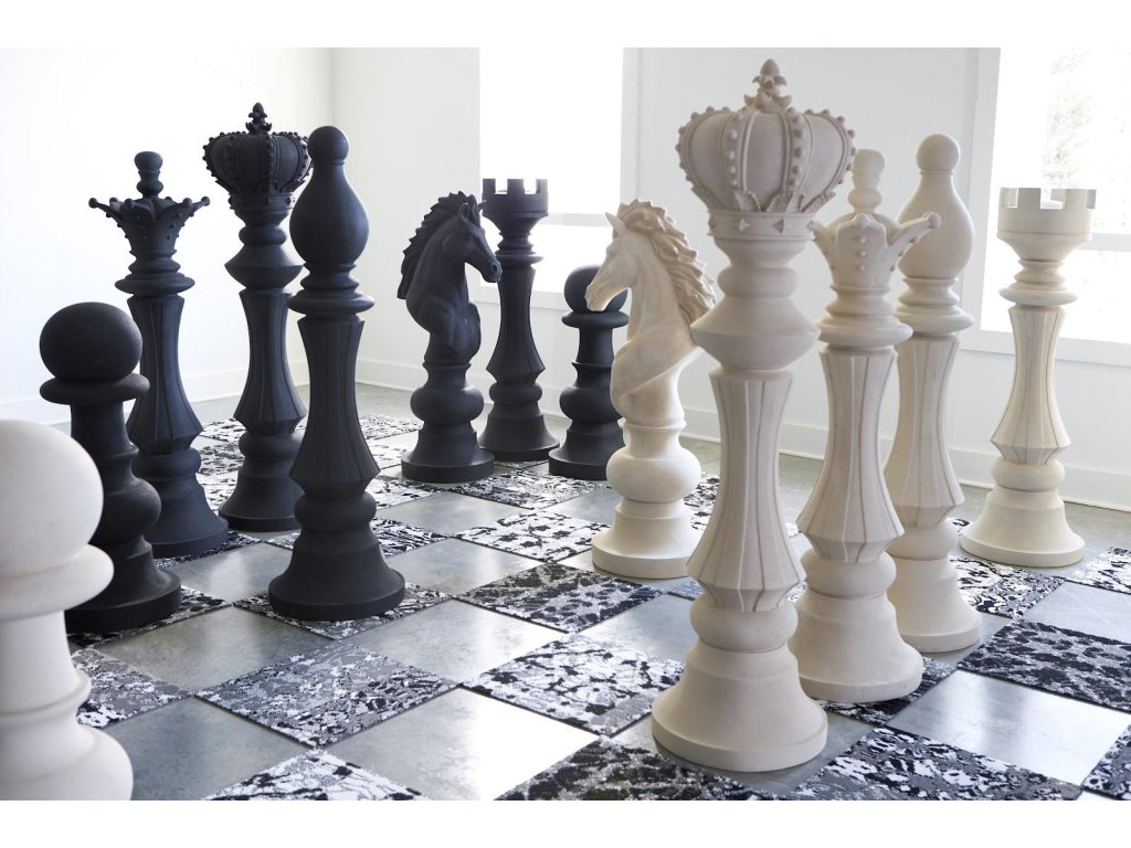 Knight Chess Sculpture, Cast Stone Black - image 4
