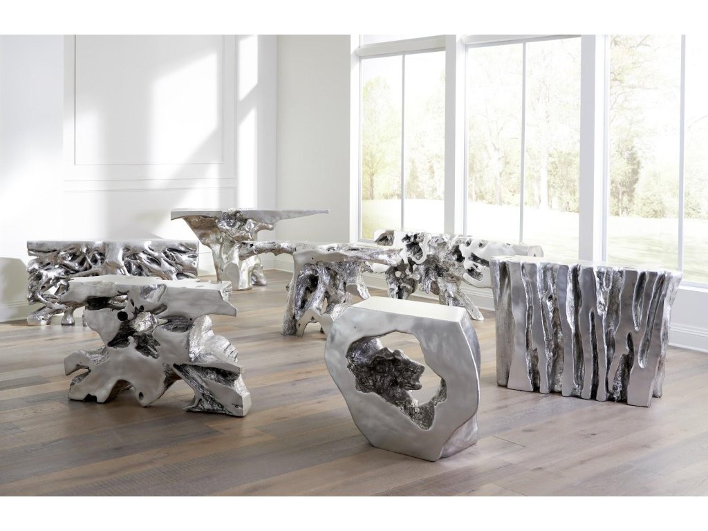 Plateada Hollow Console, Silver Leaf - image 5