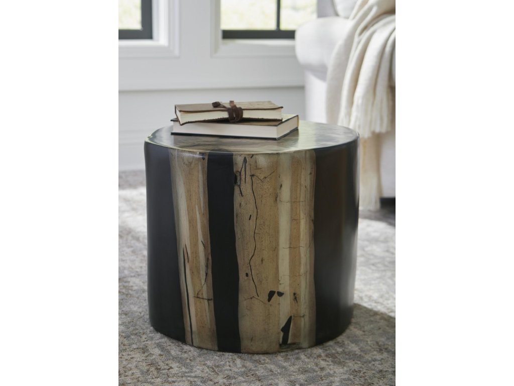 Cast Petrified Wood Stool, Resin - image 4