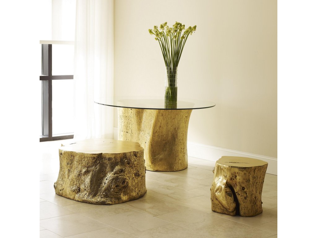 Log Coffee Table, Gold Leaf - image 5