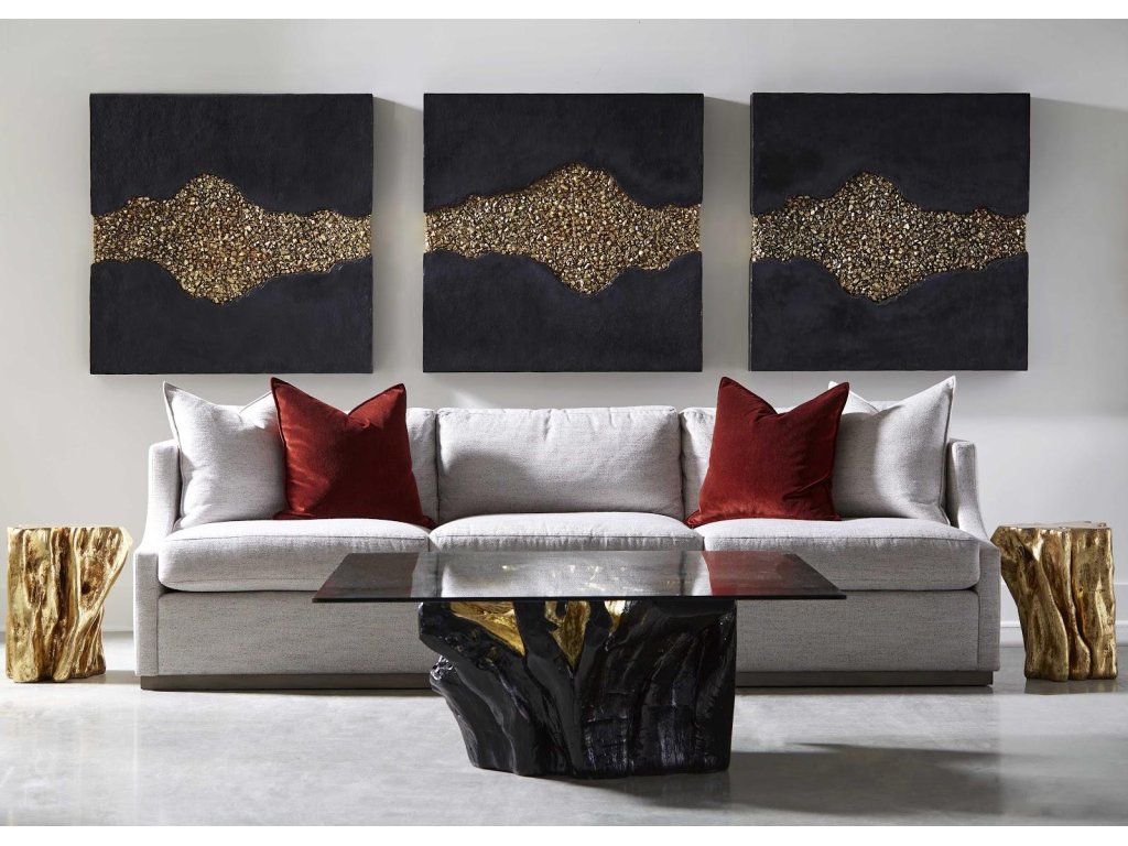 Noir Cast Root Coffee Table, Black, Gold Leaf - image 4