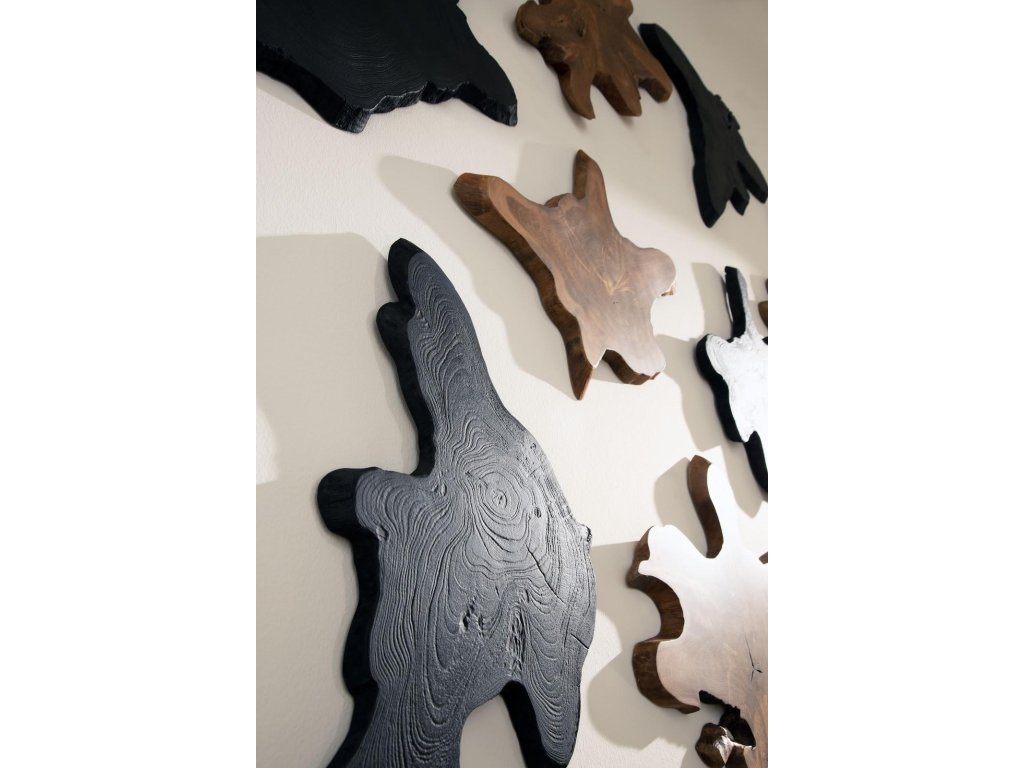 Freeform Teak Wall Slice, MD, Black - image 4
