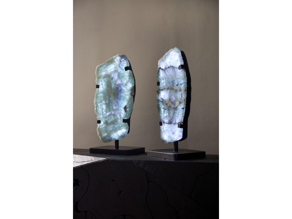 Onyx Lamp on Black Base, Fluorite - image 2