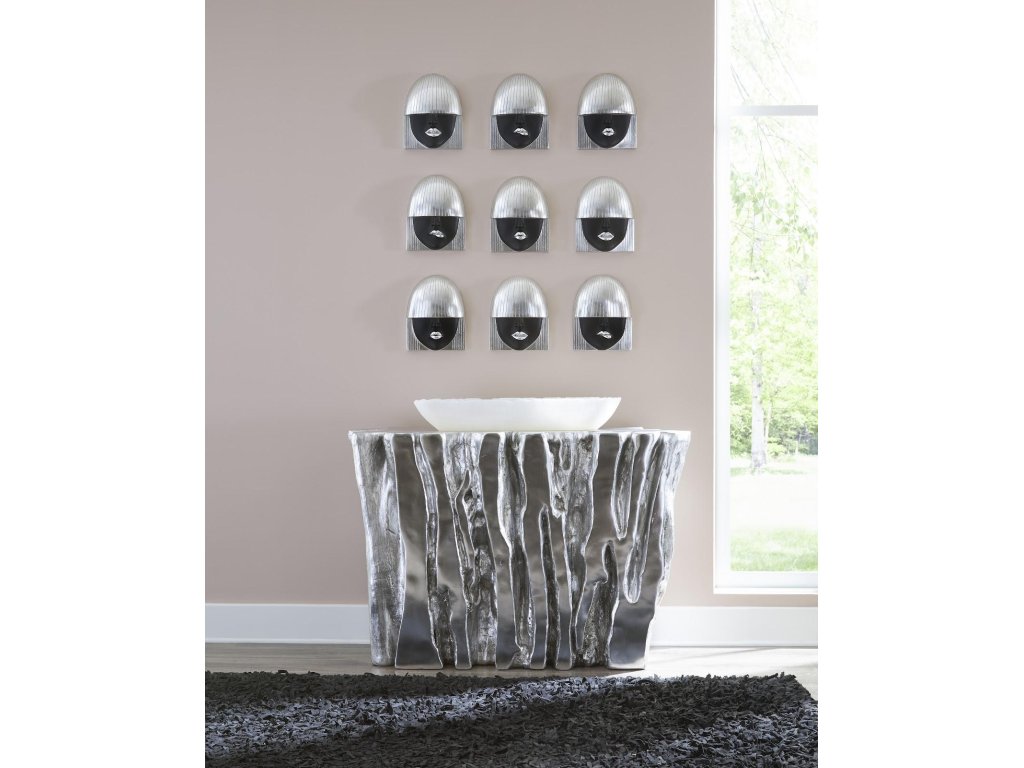 Freeform Console Table, Silver Leaf - image 8
