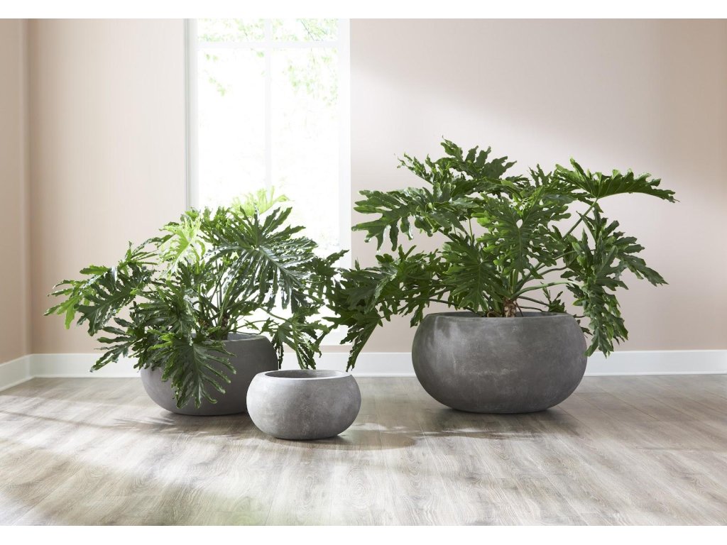 Rounded Planter, Small, Gray - image 5