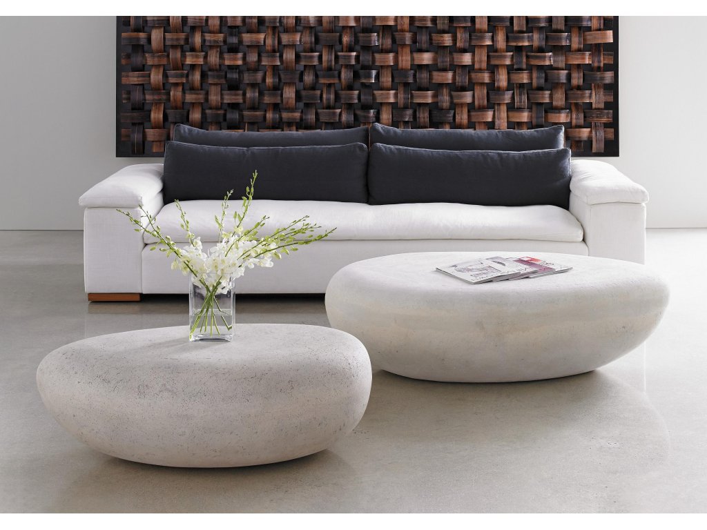 River Stone Coffee Table, Roman Stone, Large - image 4