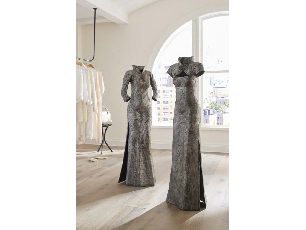 Dress Sculpture, Long Sleeves, Black/Silver, Aluminum - image 4