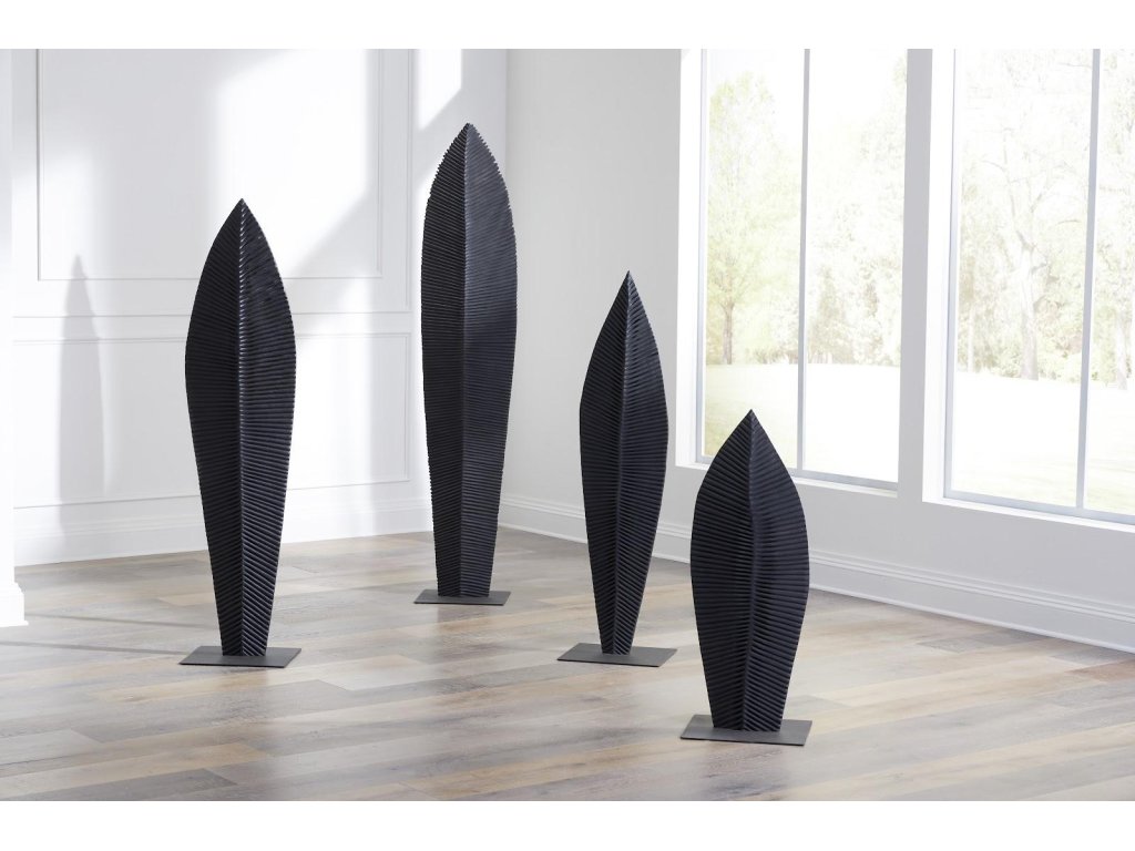 Carved Leaf on Stand, Burnt, SM - image 7