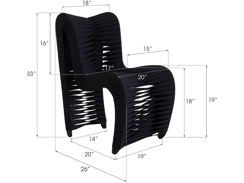 Seat Belt Dining Chair, Black/Black - image 1