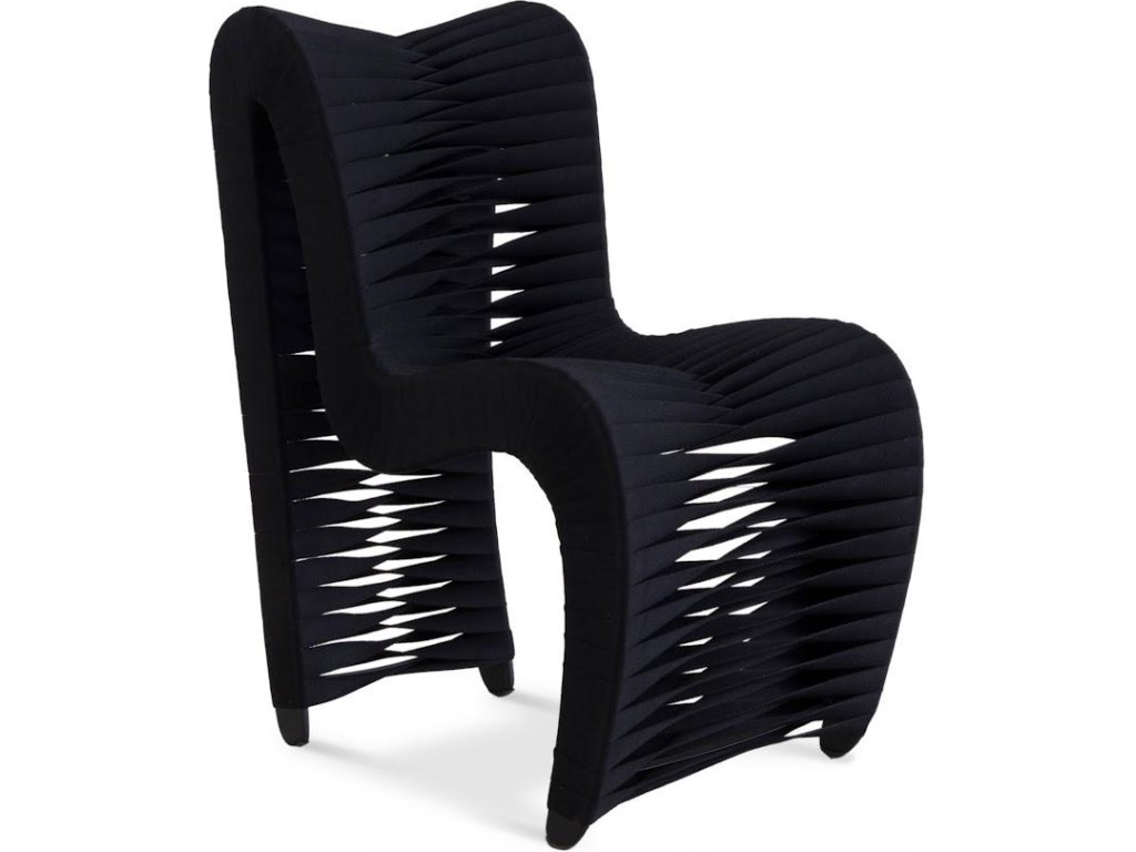 Seat Belt Dining Chair, Black/Black - main image