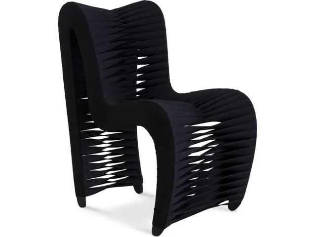 Seat Belt Dining Chair, Black/Black
